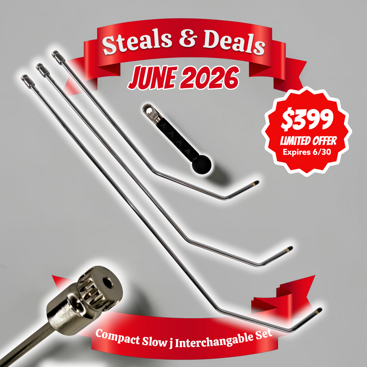 June Steals & Deals COMPACT HUB Fender Tool Rods Individual